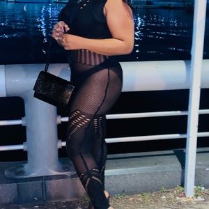 Stocking material bodysuit